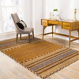 Diamond pattern kilim rug texture close-up