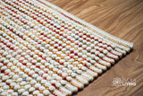 Close-up of chunky looped wool texture