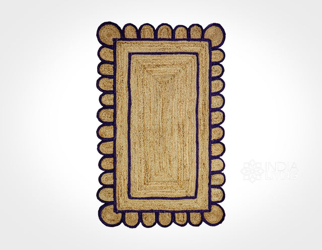 Purple jute runner styled in a hallway setting