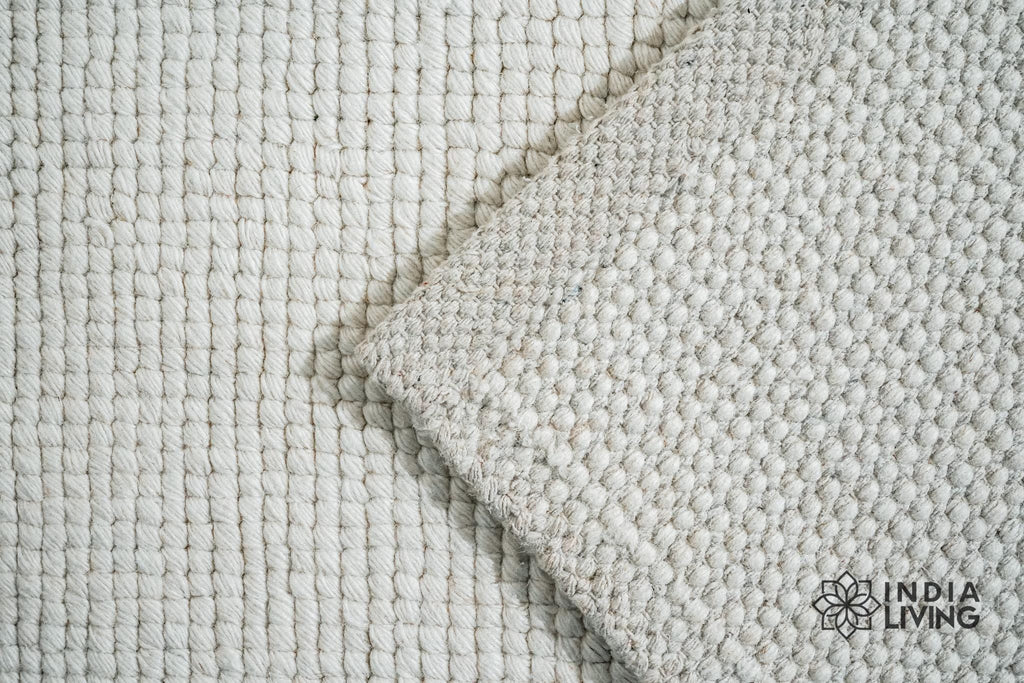 Ivory Wool rug - Minimalistic Modern decor indoor Solid wool rug, Indoor Custom Size Room Rug