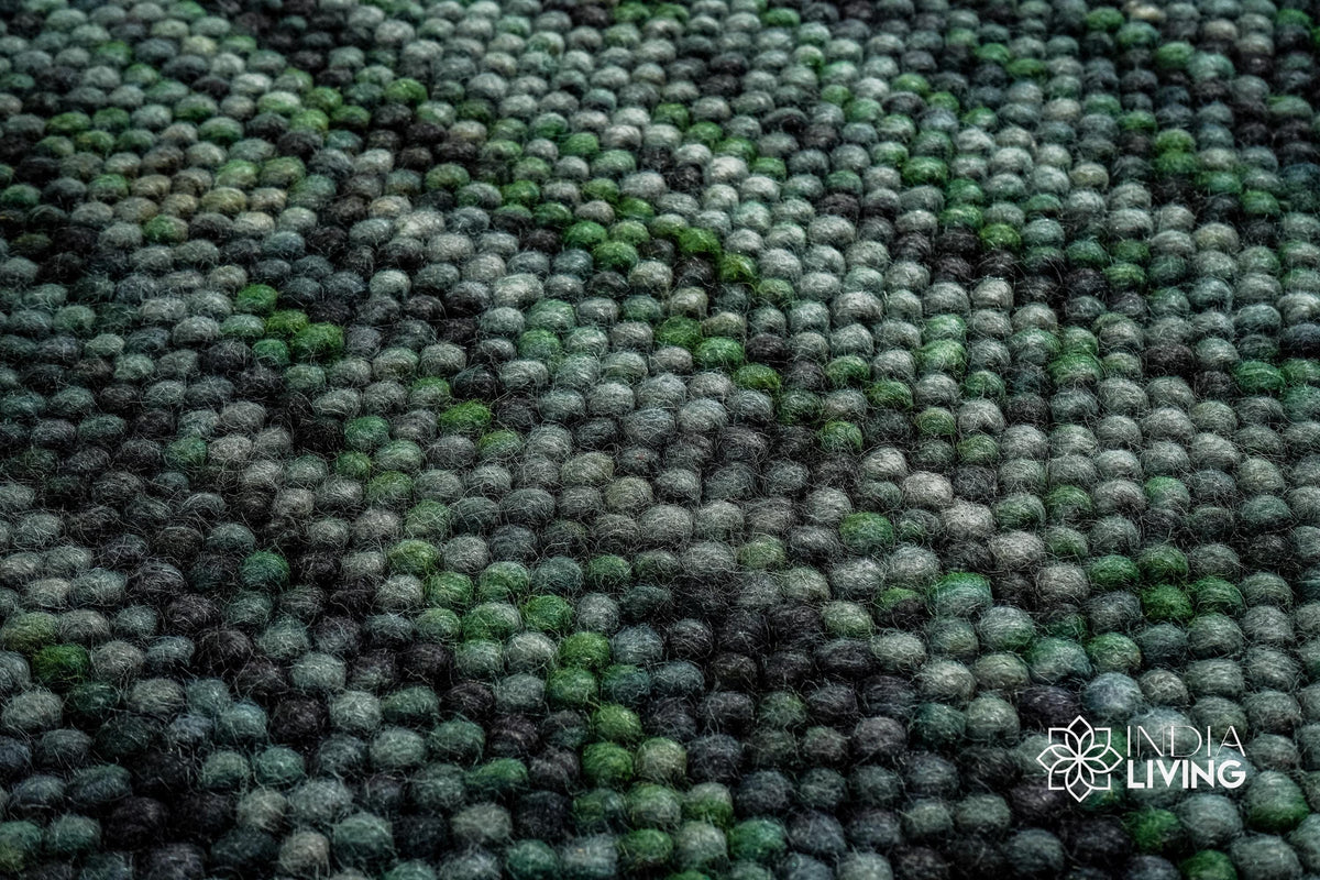 Felted wool rug texture close-up detail