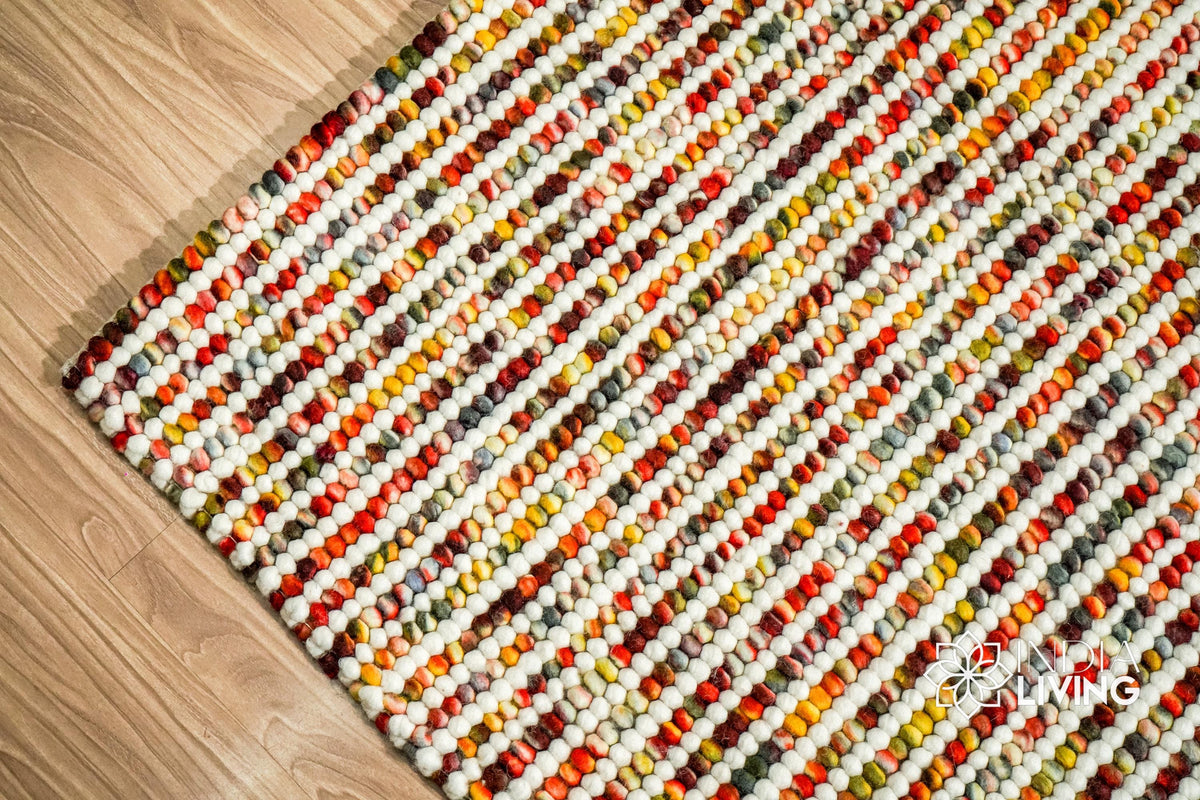 Chunky loop rug placed in a nursery
