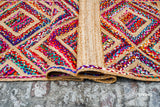Jute rag runner in living room setting