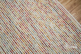 Chunky wool rug in a bedroom setting