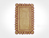 Burgundy jute runner styled in a hallway setting