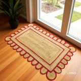 Red jute runner styled in a hallway setting