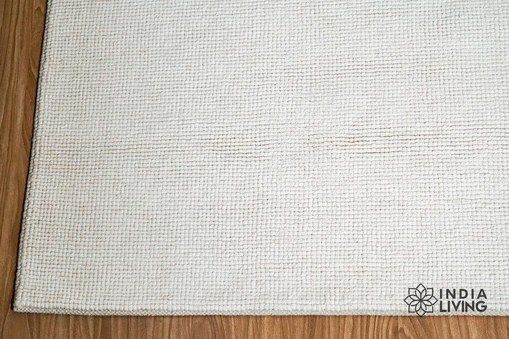 Ivory Wool rug - Minimalistic Modern decor indoor Solid wool rug, Indoor Custom Size Room Rug
