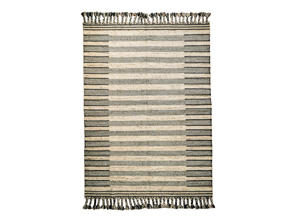 Hand woven Modern Scandinavian decor Abstract style Striped Flat weave premium wool area rug, Custom made in all sizes