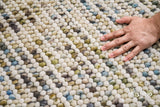 Close-up of pastel wool loop texture