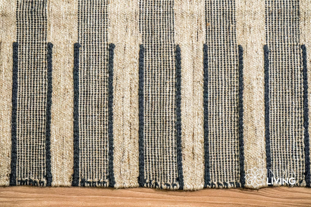 Hand woven Modern Scandinavian decor Abstract style Striped Flat weave premium wool area rug, Custom made in all sizes