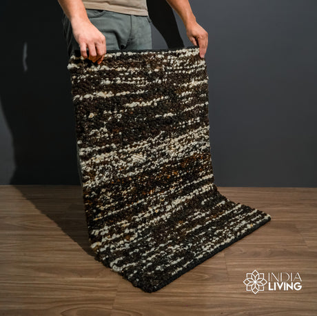 India Living Wool Rug Multicolour Flatwoven Handcarded