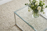 Cashew Loop — close-up texture of the shaggy pile in a styled living room