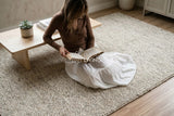 Cashew Loop — detail showing the make and finish of the Wool rug