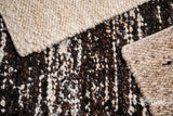 Handwoven wool rug full view on flooring