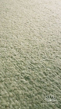 Handwoven Light Beige Wool Texture Rug: Scandinavian Custom made Carpet, Soft Pile