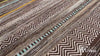 Handmade Indian Cotton Kilim Rug, Brown Flatweave with Tassels