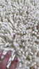 Natural Ivory Shag Rug - Hand knotted, Cozy Felted Indoor wool Area Rug, Soft premium wool, Custom made