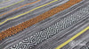 Grey Striped Cotton Chenille Rug for Bedroom and Living room Decoration, Indian Handmade Bohemian vintage Decor Rug, Colourful Rug