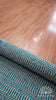 Handwoven Aqua Blue Chevron Texture Flatweave Modern Boho Geometric Wool rug, Custom made in all sizes