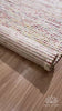 Multi Rainbow Blended Chunky Looped Handwoven White Wool Area rug, Premium quality modern decor custom made carpet, Customization available