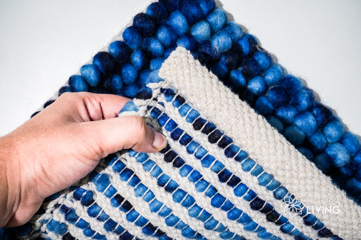 Close-up of wool cotton space dye texture