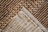 Detail of jute rug edge finishing