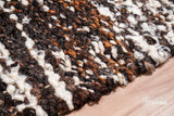 Detail of multicolour rug edge finishing